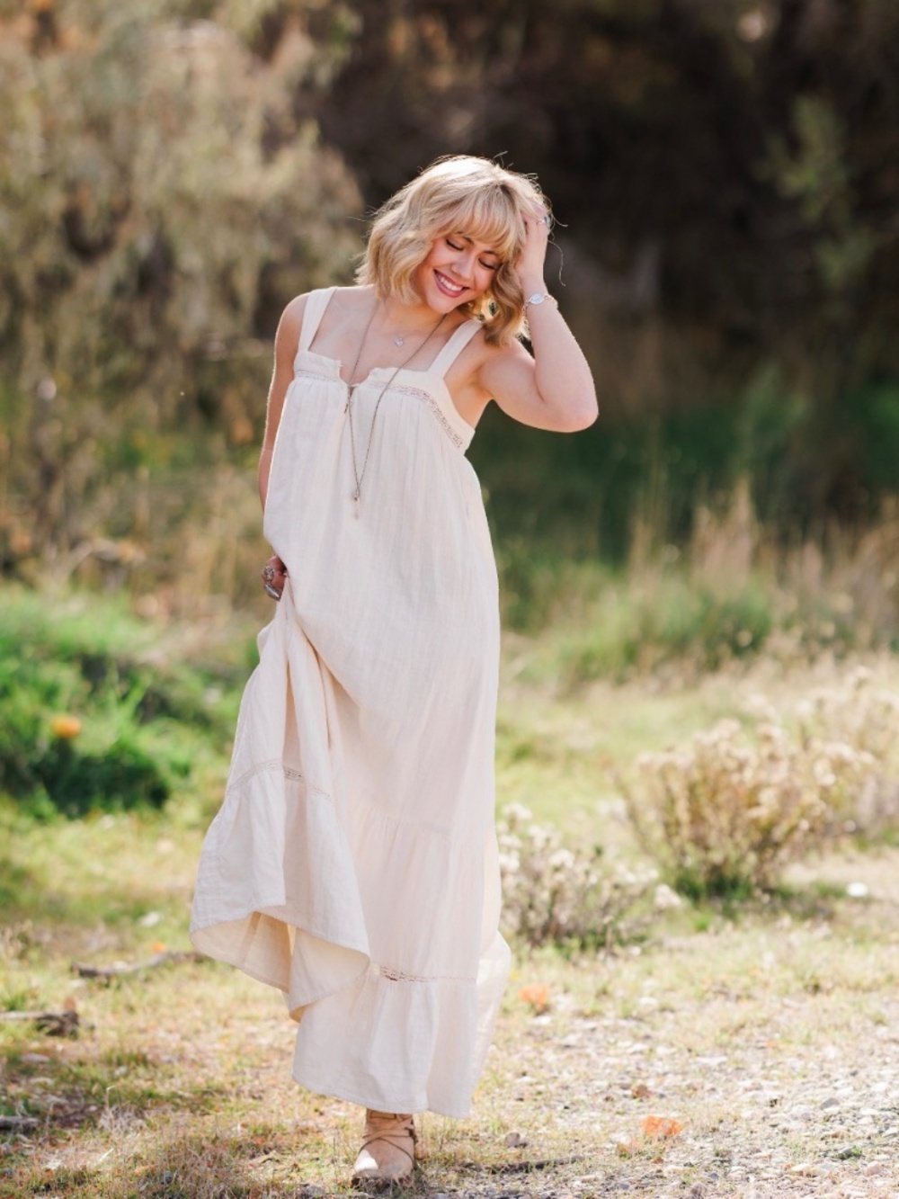 Billabong Cream Maxi Dress